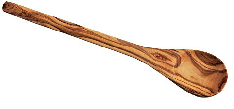 Kochlöffel Olivenholz NATUREHOME 25cm – hochwertiger Holzlöffel ergonomisch & langlebig, natürlicher Küchenhelfer aus massivem Holz, antibakteriell & schonend für Pfannen, ideal zum Kochen & Rühren