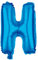 Alsino XXL Heliumballons Buchstabenballons Größe: ca. 80 cm Buchstaben A-Z Blau, BAL-255 Buchstabe H