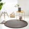 Teppich Wölkchen Fell Rund, Fellteppich Rund, Kunstfell Teppich Waschbar, Hasenfell, Kaninchenfell - Flauschiger Teppich Wohnzimmer, Bettvorleger Schlafzimmer - Dunkelgrau - Rund 120cm