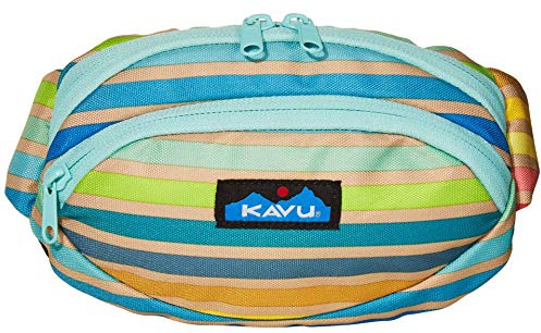 KAVU Spectator Belt Bag Polyester Hip Fanny Pack, Summer Stripe, One Size