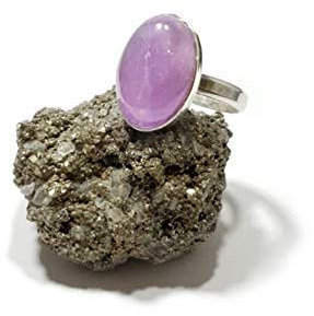 Anello Donna Argento 925 con Ametista Lavanda: Un Gioiello Elegante e Raffinato - Regalo Donna Argento e Pietra Naturale - Anello Artigianale Made in Italy - Anello con Pietra Viola Fatto a Mano