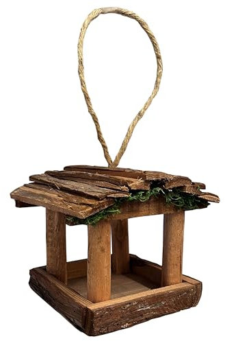 Hanging Wooden Garden Wild Bird Table Feeder
