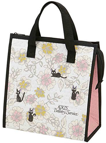 SKATER FBC1-A Isolierte Picknick-Lunchbag, Kühltasche, 26,5 x 13 x 27 cm, japanischer Import, Studio Ghibli Kiki's Delivery Service Jiji Pink Elegance FBC1, Rosa, Schwarz