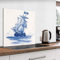 murando Spritzschutz Glas für Küche 60x60 cm Küchenrückwand Küchenspritzschutz Fliesenschutz Glasbild Dekoglas Küchenspiegel Glasrückwand Schiff Meer - i-B-0076-aq-a
