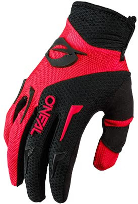 O'NEAL | Fahrrad- & Motocross-Handschuhe | Kinder | MX MTB DH FR Downhill Freeride | Langlebige, Flexible Materialien, belüftete Handinnenfäche | Element Youth Glove | Schwarz Rot | Größe XL