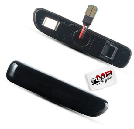 MR-Style Set mit Aufkleber und LED Seitenblinker schwarz [7145-1], 2 Blinker kompatibel 3er Cabriolet (Typ E46), 3er Limousine (Typ E46) und 3er Touring (Typ E46)