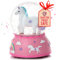 Bruchsichere Einhorn-Schneekugel mit Musik - Einhorn-Geschenke für Mädchen | unzerbrechliche Schneekugeln für Kinder - Schneekugel | Enkelin Geschenke | Kunststoff-Schneekugel | Weihnachtsschneekugeln