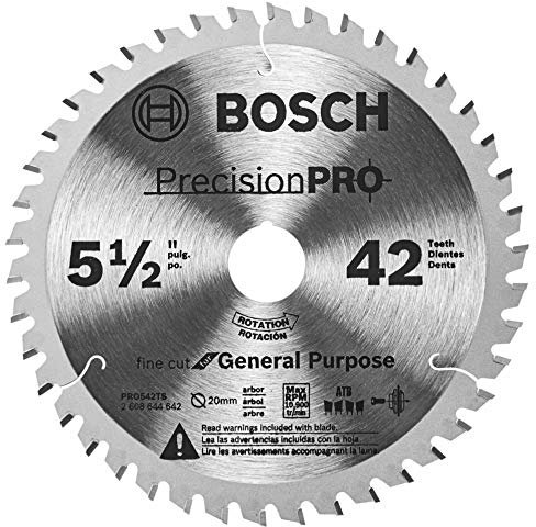 Bosch PRO542TS5-1/2 in. 42-Tooth Precision Pro Series Track Saw Blade