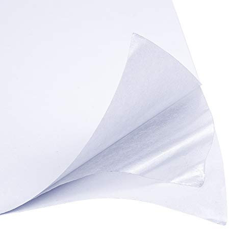 BENECREAT 20 Blatt A5 Doppelseitige Klebeblätter Weißes Selbstklebendes Klebeband Sandwich Schicht Mit Doppelseitenband Für Geschenkpapier Handgefertigte Karte, 21x14.5cm