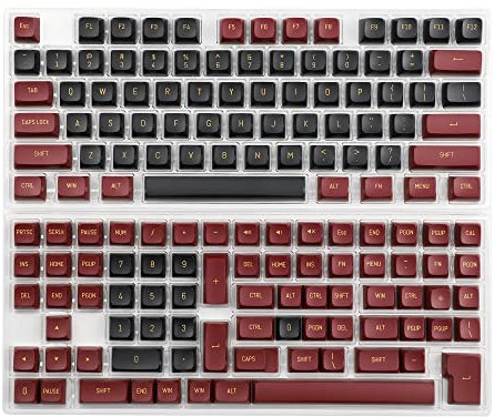 YMDK YSA Ball Shape Double Shot Keycaps PBT Keycap for MX Keyboard 104 87 61 Melody 96 KBD75 ID80 GK64 SP84 Lower Than SA (Red Samurai 151)