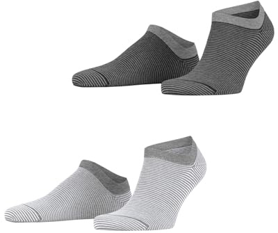ESPRIT Herren Sneakersocken Fine Stripe Multipack M Sn Baumwolle kurz gemustert 2 Paar, Grau Grey Mix 0020, 39-42
