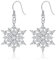 MILACOLATO 925 Sterling Silber Schneeflocke Ohrringe Für Damen Mädchen 18 Karat Weißgold Vergoldet Weihnachten Schneeflocke Fischhaken Ohrringe Ohrstecker Schmuck Weihnachtsohrringe, Mit Geschenkbox