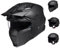 ILM Helm Motorrad Motocross Herren Damen Vintage Retro mit Visier ECE Model Z302,Schwarz Matt, M