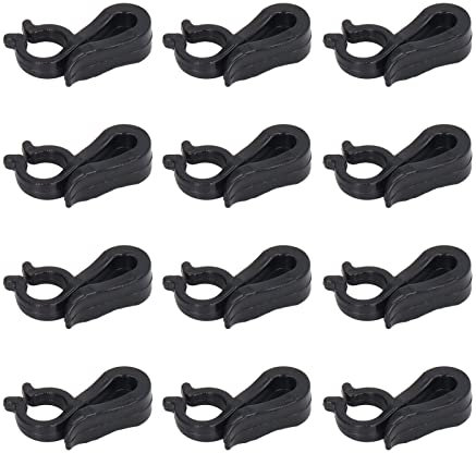 Außenlicht-Clips, Weihnachtsbeleuchtung, Dachrinnen-Clips, Kunststoff-Licht-Clips, 120 Stück, Weihnachts-Licht-Clips, Wiederverwendbar, Wasserdicht, Kunststoff, den (Schwarz)