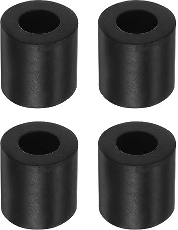 sourcing map 4Stk Gummi Unterlegscheiben Gummi Abstandshalter 20mm AD 10mm ID 20mm Dicke Neoprene Runde Schwingungsdämpfer Pads Isolator Buchsen Distanzhülsen für Autos Boot Zubehör Schwarz