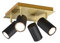 lightling modern Deckenlampe Julie, 4-flammiger Spotbalken, drehbar und schwenkbar, Deckenspot Spot Strahler Spotleiste, schwarz gold Metall, 4 x GU10 max. 35W, 24 x 24 cm