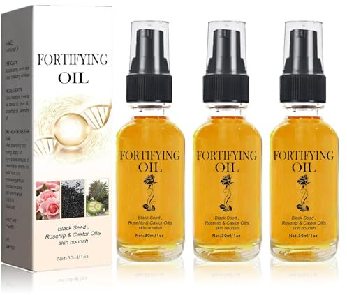 3 Stück Lilinas Rizinusöl Schwarzkümmelöl Hagebuttenöl Gesichtsserum, Lalenas öl für Das Gesicht Rizinusöl Hagebuttenserum, Natürliches Bio-Gesichtsöl Anti-Aging-Serum