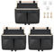3 Stück Hängeorganizer Hängetasche, Aufbewahrungstasche Hängend, Wand Hängeaufbewahrung, Leinen Stoff Organizer Hängend, Wandorganizer mit Haken für Home, Office, Bad, Kinderzimmer (Schwarz)