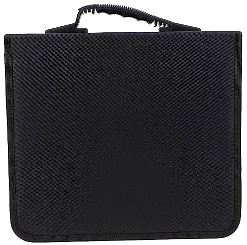 MAGICLULU CD Staubgeschützt Tragbare Oxford Aufbewahrungstasche DVD aus Gewebe Leder mit 240 Kapazität Pu für Musikliebhaber