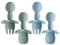 Ensemble de 4 Fourchettes en Silicone pour Bébé, Cuillère pour Bébé, Couverts pour Bébé, Ustensiles D'auto-Alimentation pour Bébés, Cuillères de Sevrage et D'alimentation pour Bébé