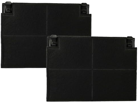 vhbw 2x Aktivkohlefilter kompatibel mit Zanussi ZHP615W, ZHP625W1, ZHP615X, ZHP615N, ZHP615WM Dunstabzugshaube - 19,5 x 13,9 x 2,2 cm