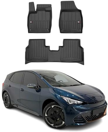 OMAC Gummi Fußmatten für Cupra Born 2021-2025 Premium TPE Automatten Schwarz 4X