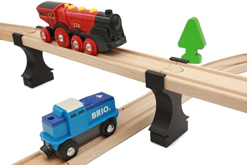 Locorico - 4 Brückenstapel für Zug aus Holz (stapelbar)
