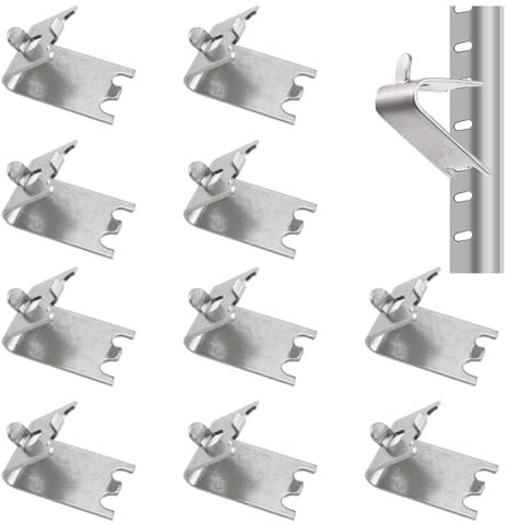 Lot de 10 clips d'étagères de réfrigérateur, Acier Inoxydable Congélateur Clips Carré Réfrigérateur Clips 1.5mm Congélateur Étagère Clip Argent Réfrigérateur Étagère Support pour Congélateur