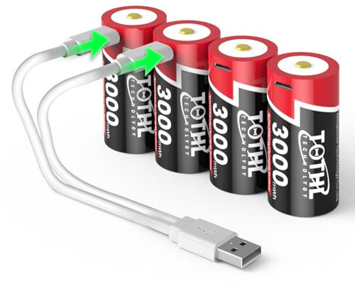 TQTHL 4 batterie al litio USB 3 V CR123 123 A CR17345 ad alta potenza con PTC integrato per videocamere, giocattoli di allarme