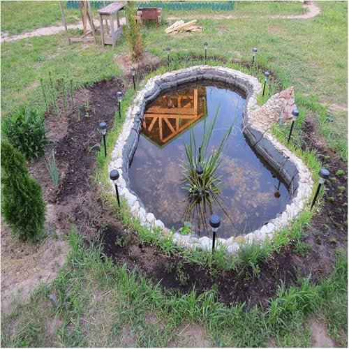 Plastic Pond Liner Sealant Heavy Duty HDPE Impervious 0.35mm Durable Pond Edging, Large Soft Pond Liner Underlay (Color : Black, Size : 9x10m) (Black 9x20m)