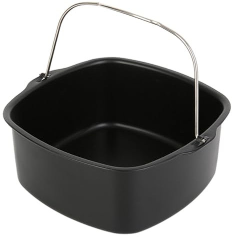 Kioriur Air Fryer Baking Pan, Air Fryer Cookware, Square Cake Pan Made of Food Grade Steel and Aluminum, Non-Stick Cookware