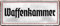 schilderkreis24 Blechschild 28x12 cm - Waffenkammer – stilvolle Wanddeko für Sammlerräume und Männerhöhlen