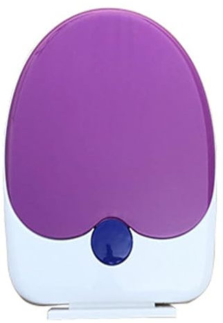 Wttfc Abattant WC Familial, Lunette de Toilette avec Siège Enfant, Frein de Chute et Charnière Réglable, Abattant WC en Forme de U, Siège de Toilette pour Enfant et Adulte,Violet
