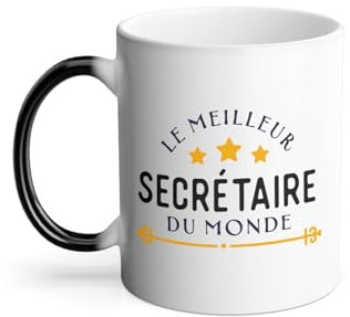Thermoreagierende Tasse Magische Tasse – Der beste Sekretär der Welt Collegue Enterprise Rente – 325 ml