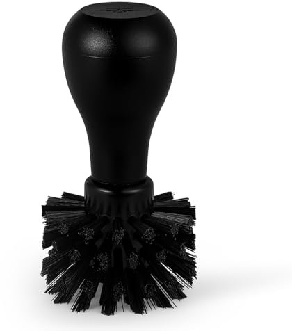 MHW-3BOMBER Coffee Portafilter Cleaning Brush 51mm 54mm ABS Espresso Machine Portafilter Brush Professional Barista Cleaning Tools Effectively Cleaning, Black B5535-OS