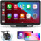 TOUTBIEN CarPlay Voiture, Portable CarPlay & Android Auto sans Fil avec 1080P Caméra de Recul, Stéréo de Voiture 7 Pouces IPS Écran Tactile avec Navigation, Assistant Vocal, Bluetooth, FM, Mirror Link