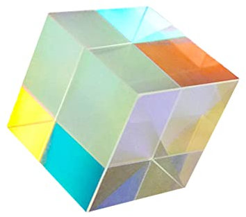 LIFKICH Optisches Würfel Prisma Kreatives Dispersion Ornament Für Heimdekoration Und Lehrmittel Für Erkundung Von Lichtreflexion Und Farbspektrum