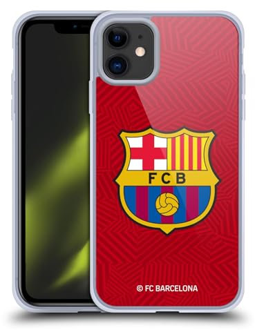 Head Case Designs Offizielle FC Barcelona Rot Wappen Gelhülle [Militärischer Schutzgrad] Kompatibel Mit Apple iPhone 11 Und Kompatibel Mit MagSafe