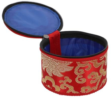 ibasenice Klangschalenhülle Aus Hochwertigem Material Exzellente Verarbeitung Reißverschluss Für Einfache Handhabung Kompakt Und Langlebig Für Buddha Klangschalen Und Meditation Schüsseln