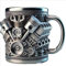 LYSYYOZ V8 Engines Stainless Steel Cup,Personalized Stainless Steel Coffee Mug,V8 & V6 Engine Design,Engines Stainless Steel Cup V8,Perfect Stainless Perfect For Car Enthusiasts,V8