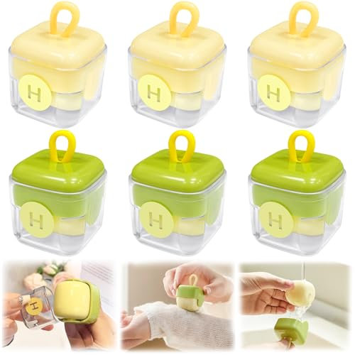 TZEKING 6 Stück Tragbare Fusselrolle Wiederverwendbar Waschbarer,Waschbares Tragbarer Fusselentferner,Washable Gel Lint Roller Ball,Einfache Haarentfernung,klebrige Rolle,Praktisches Portable