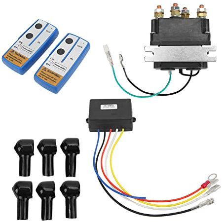 Compatible les Véhicules ATV, UTV, 4x4 avec des Treuils Solénoïdes 12v, Relais de Transport électrique, Métal, DC 12v 250A, adapté à 2000 Lb-5000lb ATV, UTV, DC 12v 250A pour une