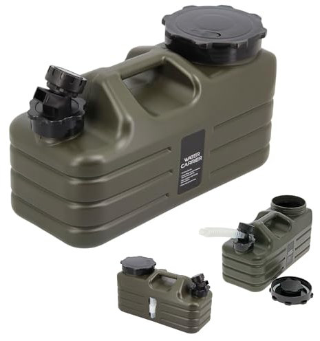 Wasserkanister mit Hahn 5L Camping Wasser Kanister BPA-frei Trinkwasserkanister, Tragbarer Mehrzweckkanister Wassertank, für Angeln, Outdoor & Camping mit Griffen und Füllstutzen