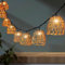 Shengruili 10er LED Lichterkette Außen,LED Rattankugel Lampion,Wasserdicht Lichterkette Außen, Gilt für Balkon Garten Outdoor,Balkon, Party,Zimmer