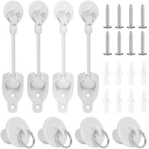 28 Stück winddichte Vorhang-Clips, Kettenhaken, Balkone, Rollo-Befestigungen für den Außenbereich