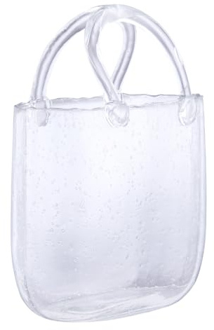 BUTLERS Vase Kelly mit Henkeln Glas Transparent Höhe 28cm | Dekovase für Tischdeko, Blumenvase für Regal | Dekoration Fensterbank Deko Wohnzimmer