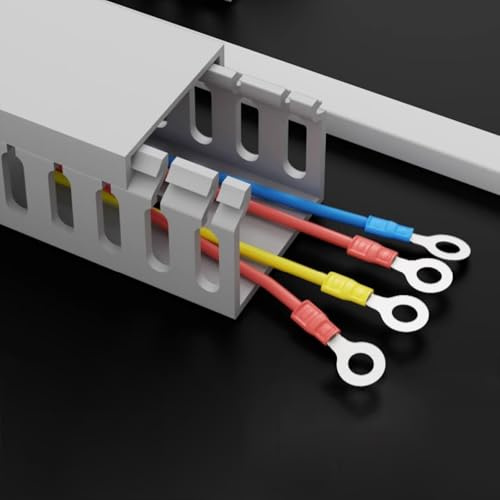 Open Slot Wiring Raceway Cable Duct, PVC Network Cables Hider For Computer Room/Home Decoration, Cable Cover Wire Management For Protect Cords(30 PCS,W X H 100mm X 50mm)