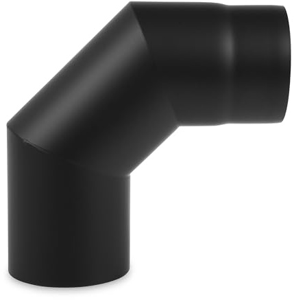 EWO Ofenrohr-Bogen 120 mm Durchmesser - Bogen 90° Schwarz - Senotherm-Beschichtung - rußbeständig, frost- und tauwechselbeständig