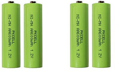 Akku aufladbare Batterie Ni-MH NiMH AA Mignon 1,2 Volt 600mAh Solar 4 STÜCK