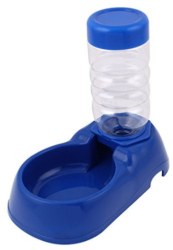 sourcing map Animal Domestique Chien Chat Voyage Eau Fontaine à Eau Bol Bouteille Mangeoire, Bleu